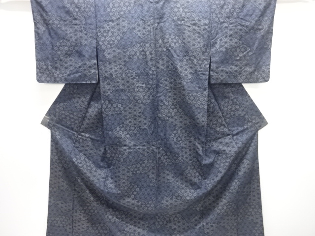 JAPANESE KIMONO / ANTIQUE KIMONO / SILK / HAND WOVEN TSUMUGI / ASANOHA